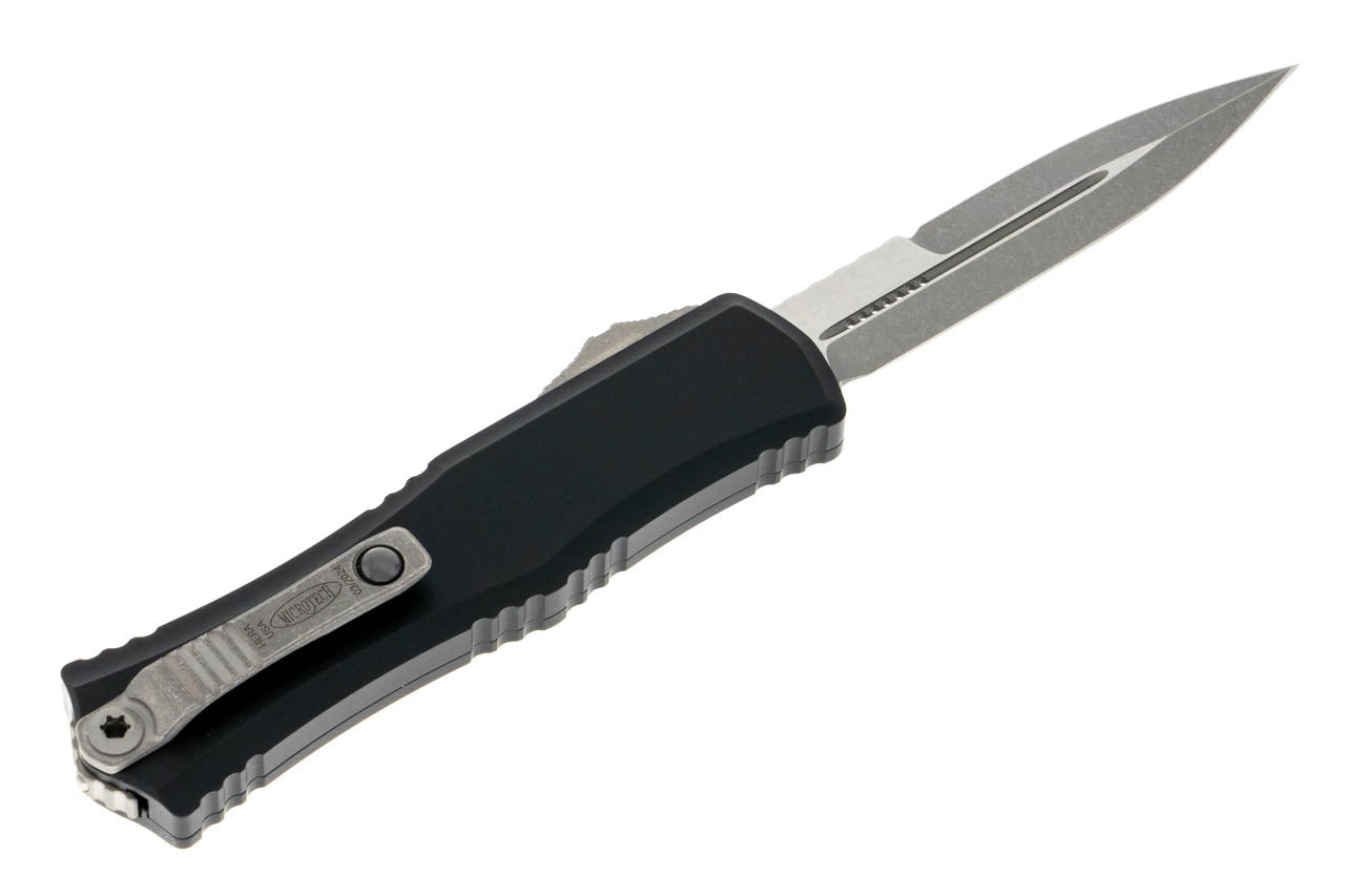 Microtech Mini Hera - Apocalyptic Double Edge Bayonet Blade - Black Chassis - 1701M-10AP - 0