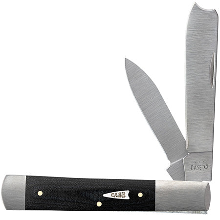 Case Razor Folding Knife - Black Smooth Micarta - 27823