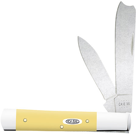 Case Razor Folding Knife - Smooth Yellow Synthetic - 81088