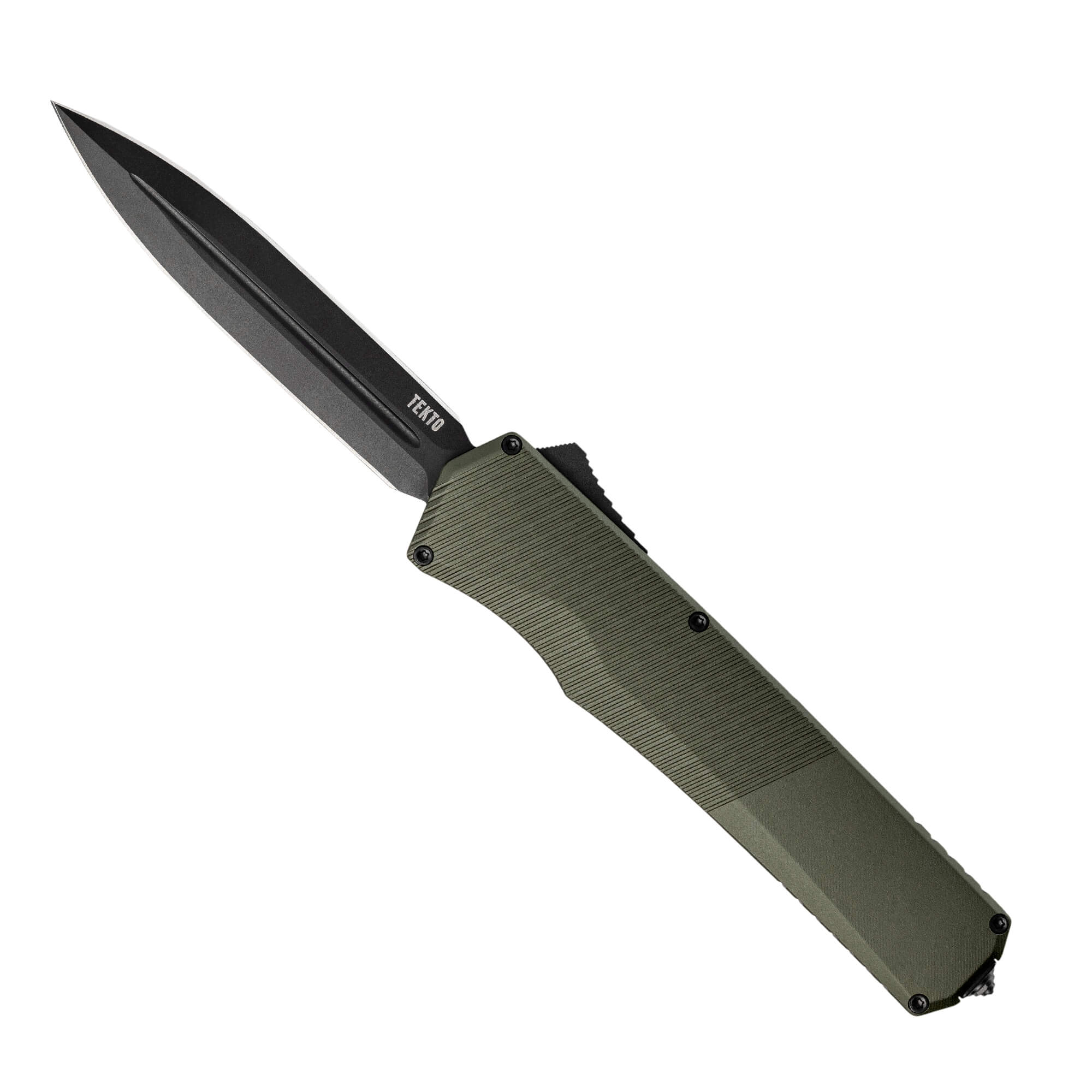 Tekto Knives A5 Spry - Automatic - OD Green Aluminum - Black CPM-S35VN Spear Point Blade