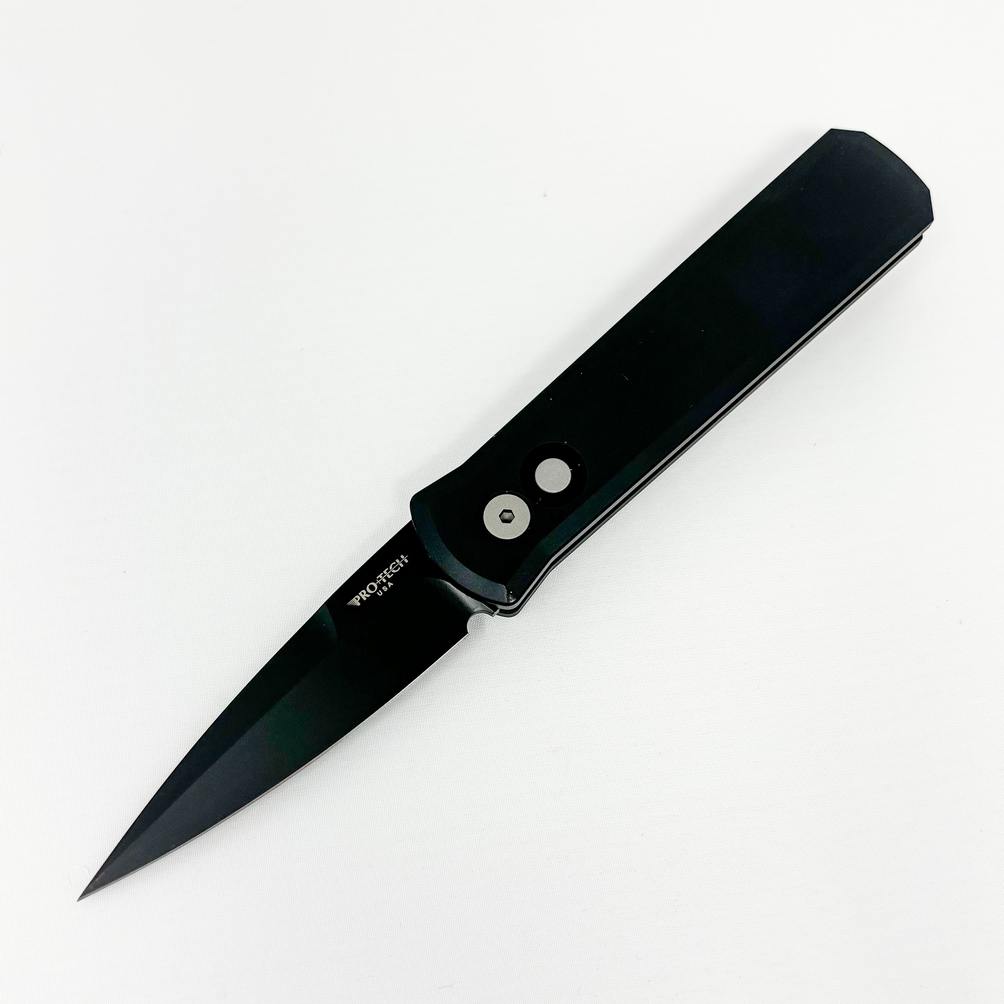 Pro-Tech Knives Godson - Black Handle - Black Blade - 721