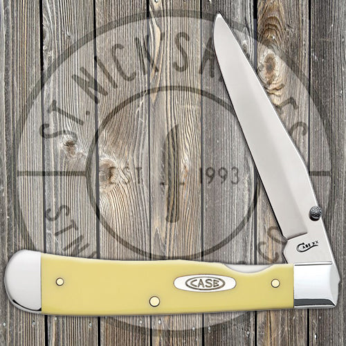 Case TrapperLock - Yellow Synthetic - Carbon Steel - 00111