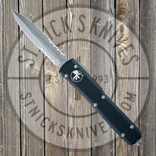 Microtech - Ultratech - Double Edge - Satin Standard - Stonewash - Partially Serrated - 122-11