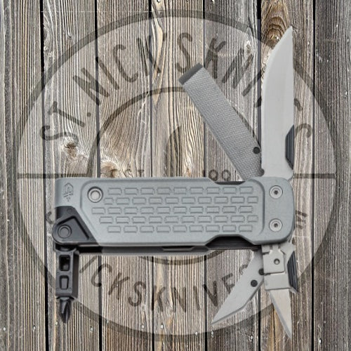Gerber - Gerber Lockdown Drive Multi-Function Folding Knife 2.5" Plain Blade, Silver Aluminum Handle - 30-001591