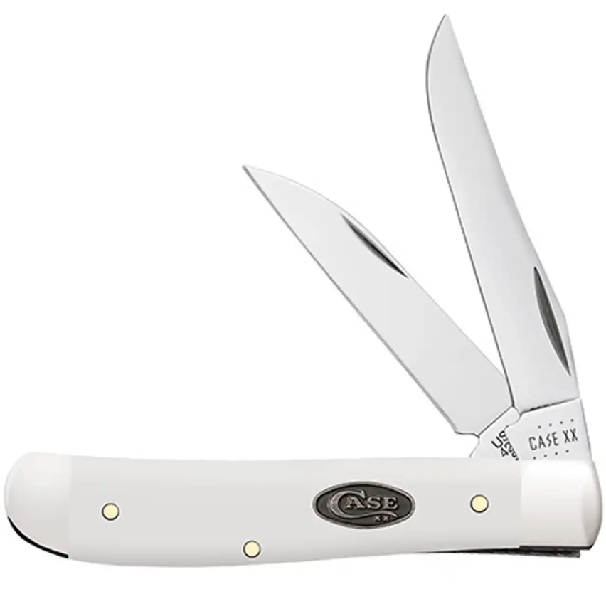 Case Mini Trapper - Smooth White Synthetic Handle - 63965 | St