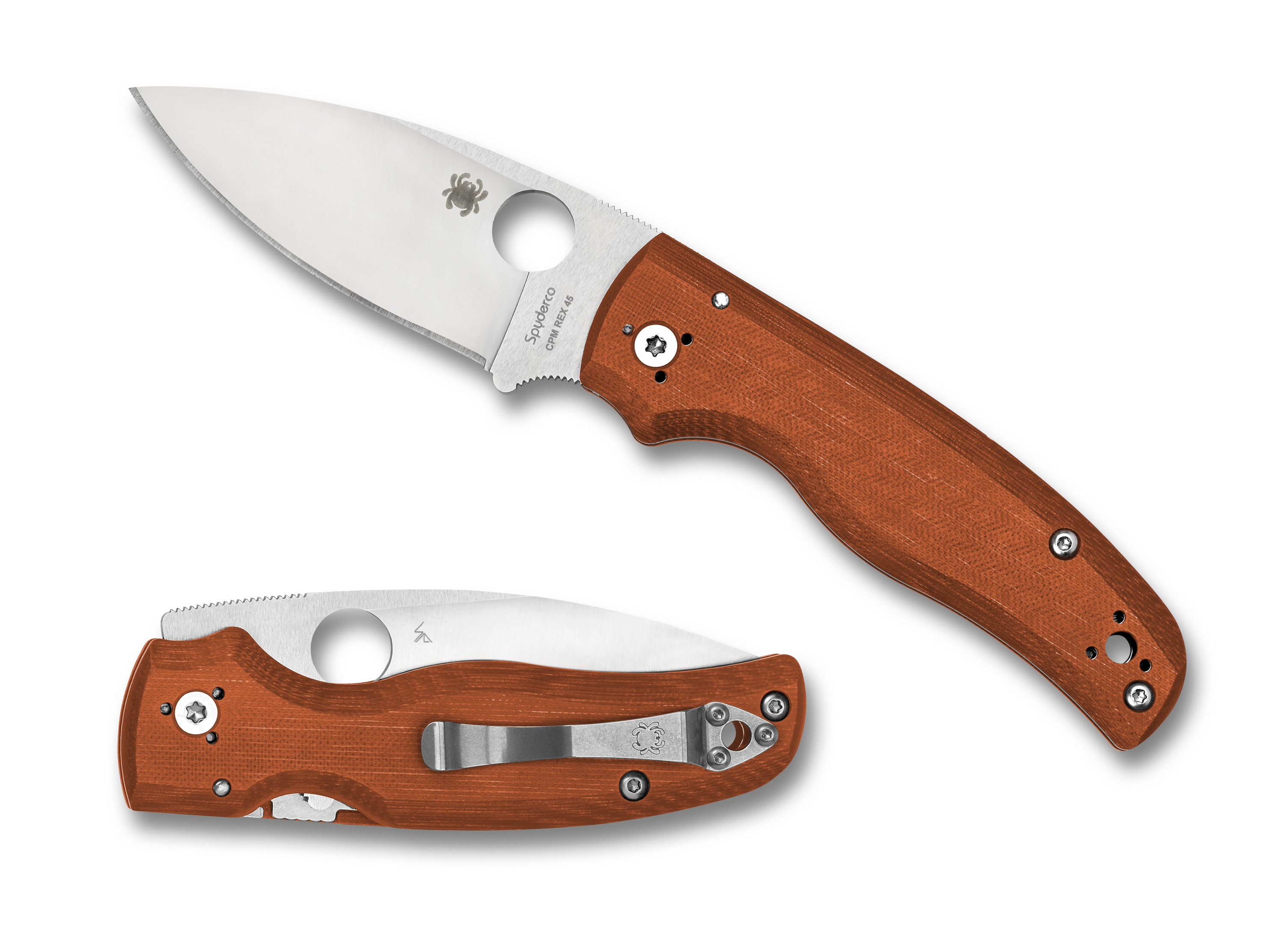 Shaman Spyderco Shaman Z-Wear PM Sprint Run Brown Canvas Micarta