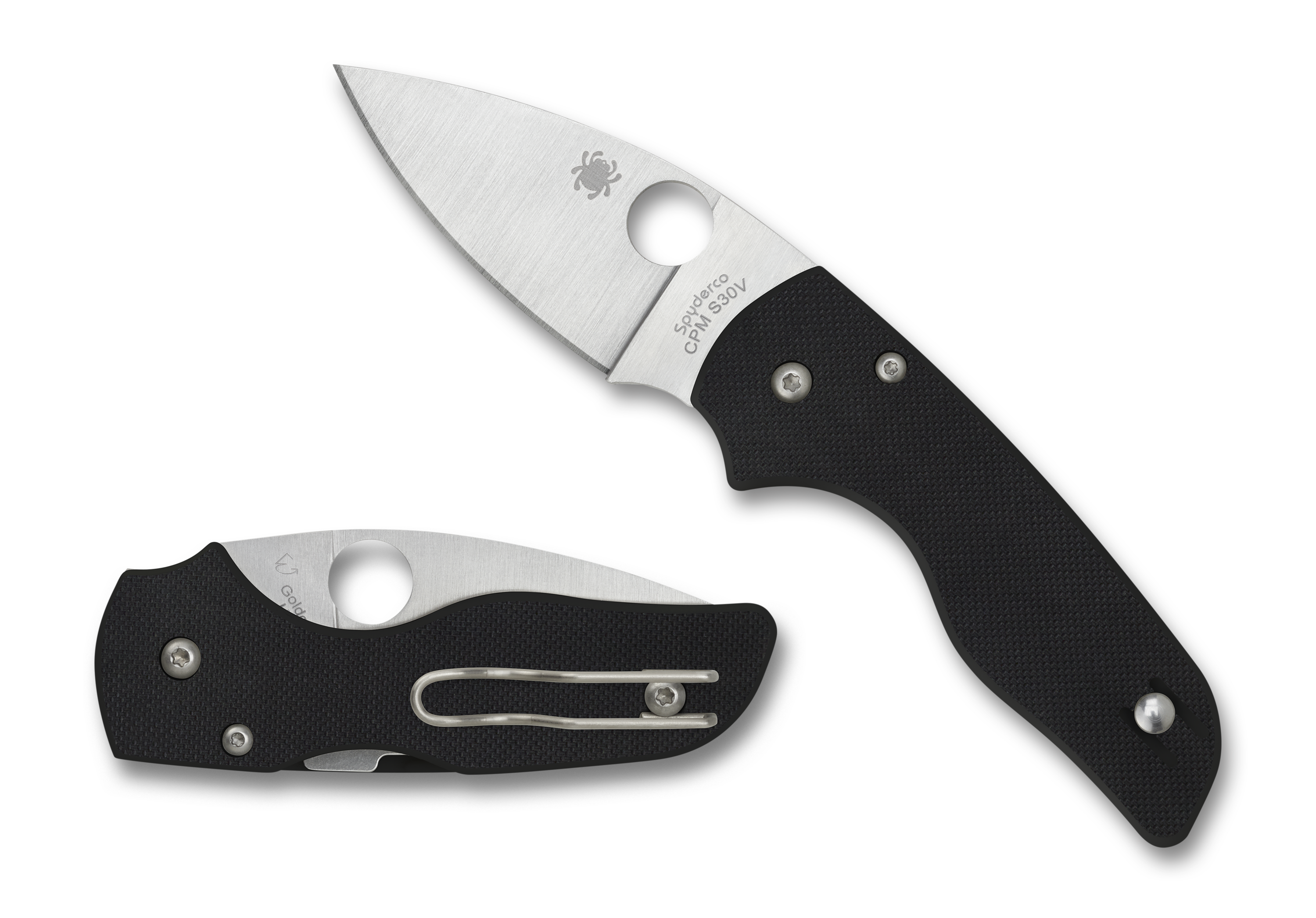 Spyderco Lil' Native - Compression Lock - Black G10 - Plain Edge