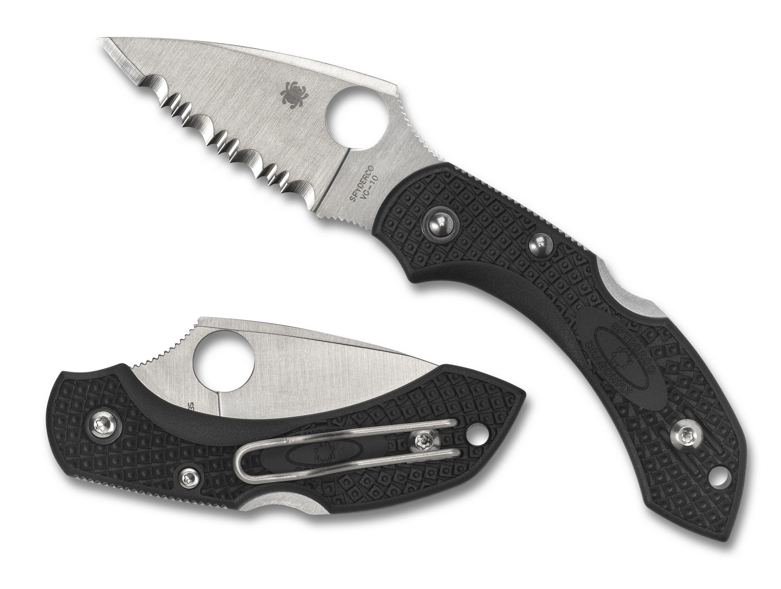 Spyderco Dragonfly 2 - Black - FRN - Fully Serrated - C28SBK2 | St
