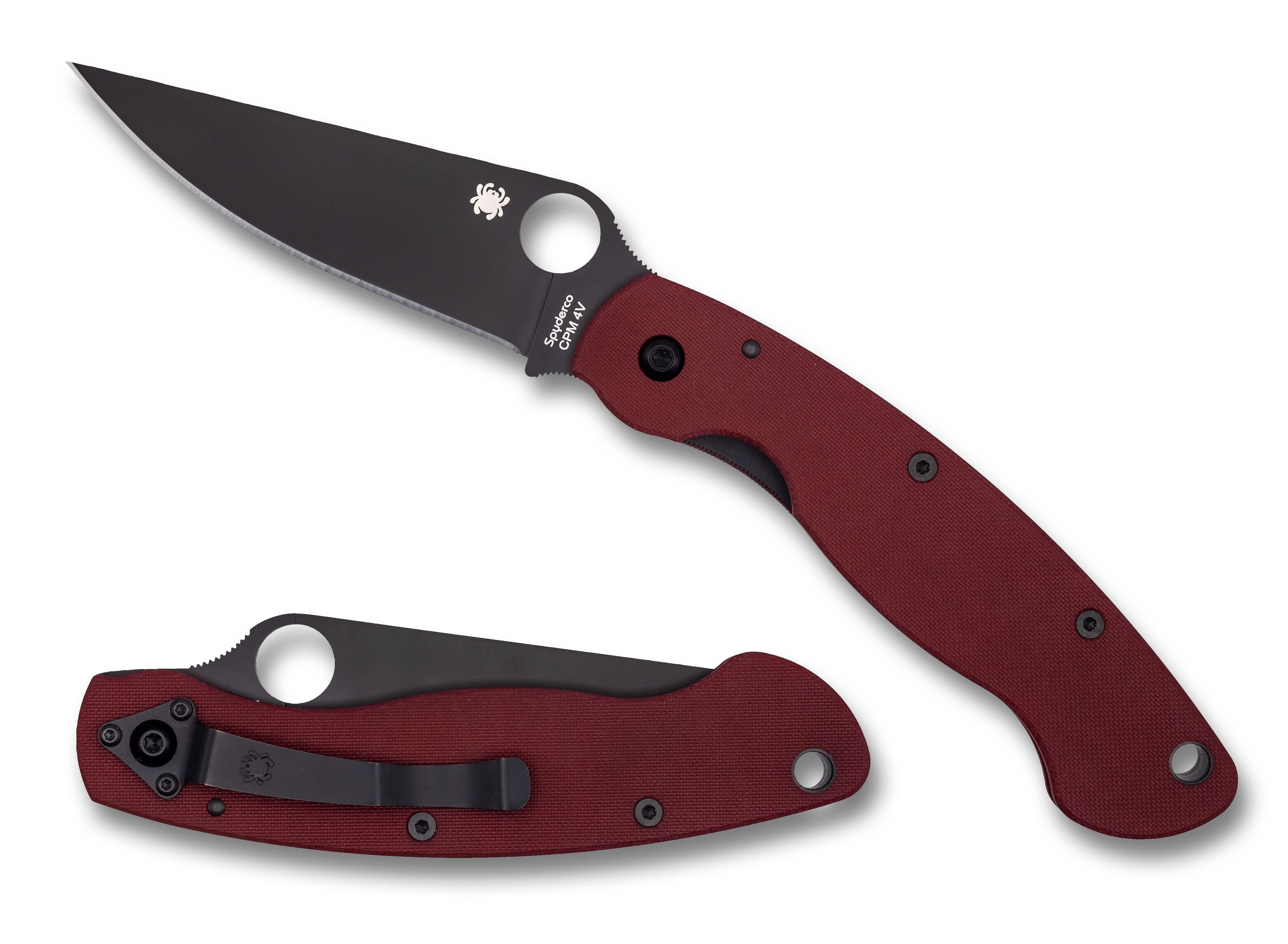 Spyderco Military - Red G10 - St. Nick's Knives Exclusive Spyderco Military - Red G10 - St. Nick's Knives Exclusive