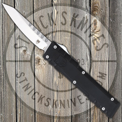 Cobratec Gentlemans OTF - Black 154CM Knife, Drop Not Serrated - GENTBLKCM154DNS