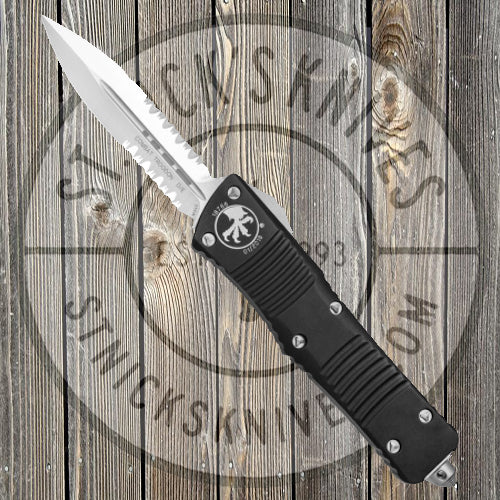 Microtech - Combat Troodon - D/E - Satin Hardware - Partially Serrated - 142-5