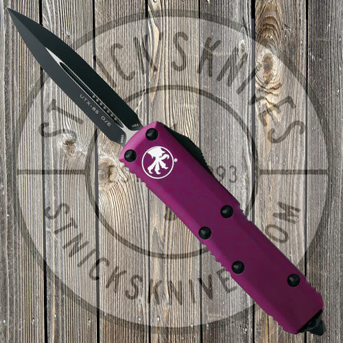 Microtech - UTX-85 - Double Edge - Black Hardware - Violet Chassis - 232-1VI