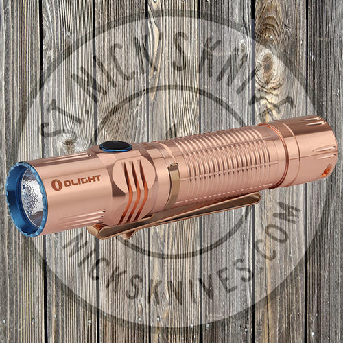 copper olight flashlight Olight - 1500 Lumens - Warrior - RAW Copper - M2R-CU