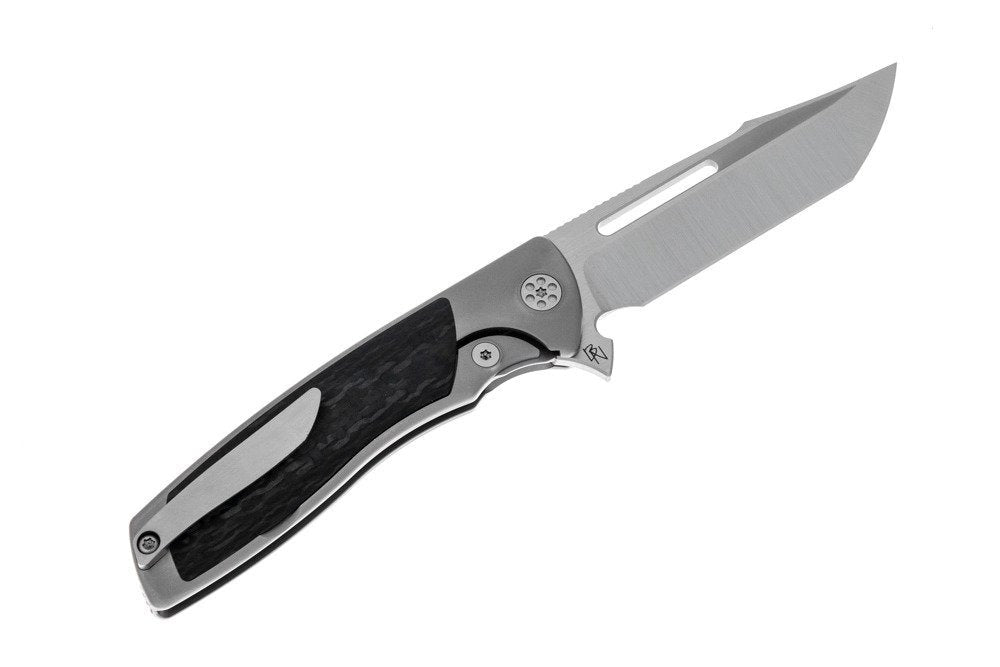 Sharp By Design Mini Evo - M390 Harpoon Point Blade - Carbon Fiber Inlay - Titanium Handle - 0