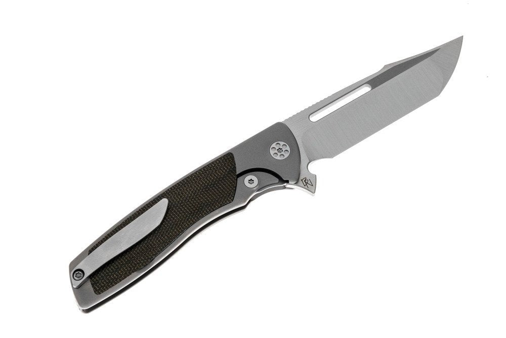 Sharp By Design Mini Evo - M390 Harpoon Point Blade - Green Micarta Inlay - Titanium Handle - 0