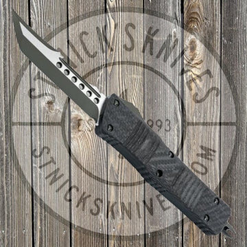 Microtech - Combat Troodon - Hellhound - S/E - Green Blade - Black - Carbon Fiber - 219-1GRBCF