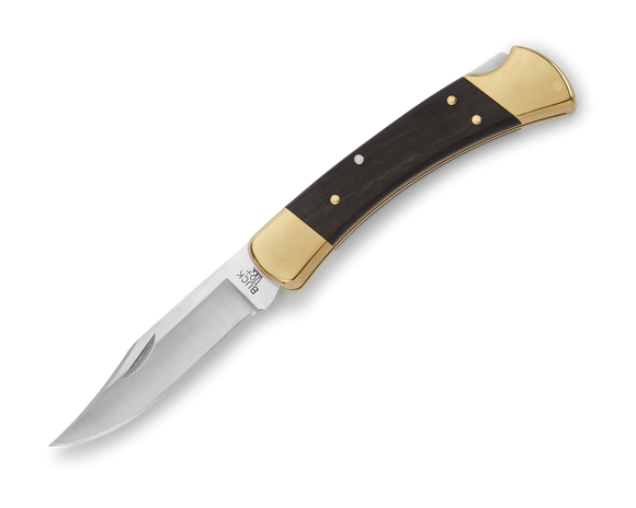 Buck 110 Folding Hunter - Ebony Wood Handles - 420HC Blade - 9210