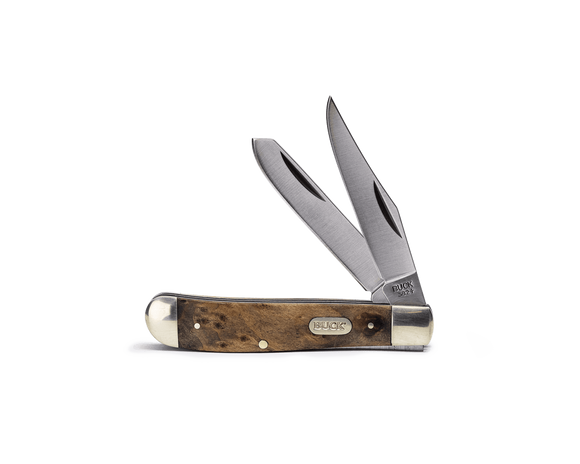 Buck 382 Trapper - Woodgrain Handle - 420J2 Blades - 5840