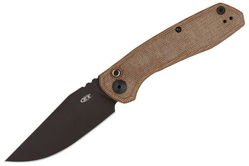 Zero Tolerance 0512 Auto - Natural Micarta Handle - Dark Bronze Cru-Wear Blade - 0512
