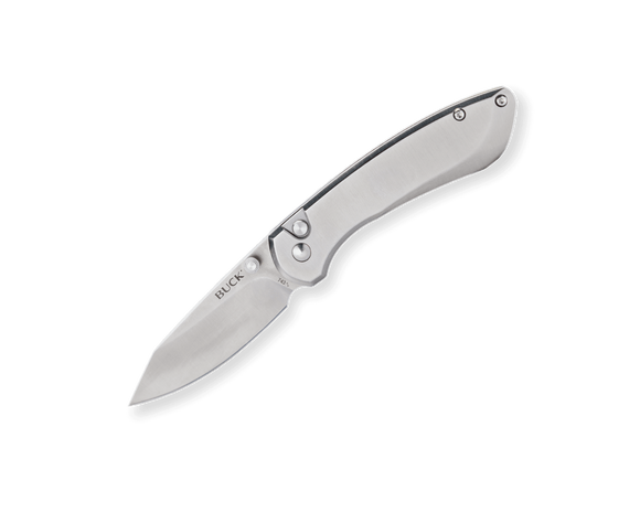 Buck 743 Mini Sovereign - Stainless Steel Handle - 7CR Clip Point - 13810
