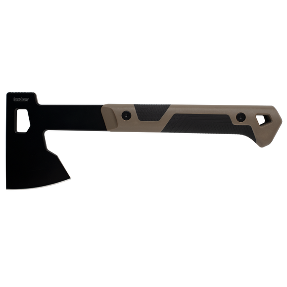 Deschutes Camp Axe - Tan GFN and Rubber Handles - GFN Sheath - 3Cr13 Steel - 1075X - SNK/WTO - Home Office