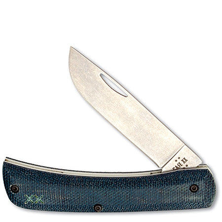 Case Sod Buster Jr - Blue Denim Canvas Micarta - 10808