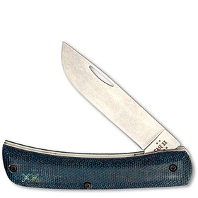 Case Sod Buster Jr - Blue Denim Canvas Micarta - 10808