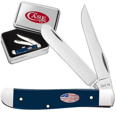 Case Mini Trapper - Navy Blue Synthetic Handle - 10856 - SNK/WTO - Home Office