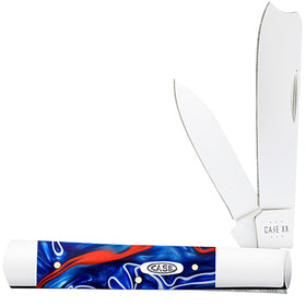 Case Razor Folding Knife - Smooth Patriotic Kirinite - 11226