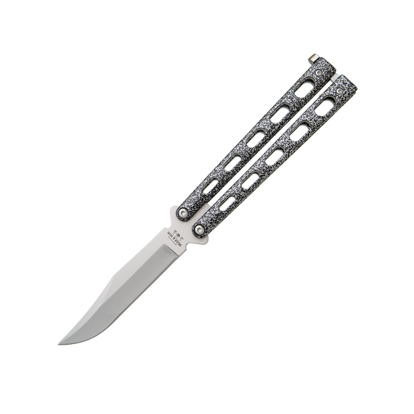 Bear & Son 114 Butterfly Knife - Silver Vein - Stainless Steel