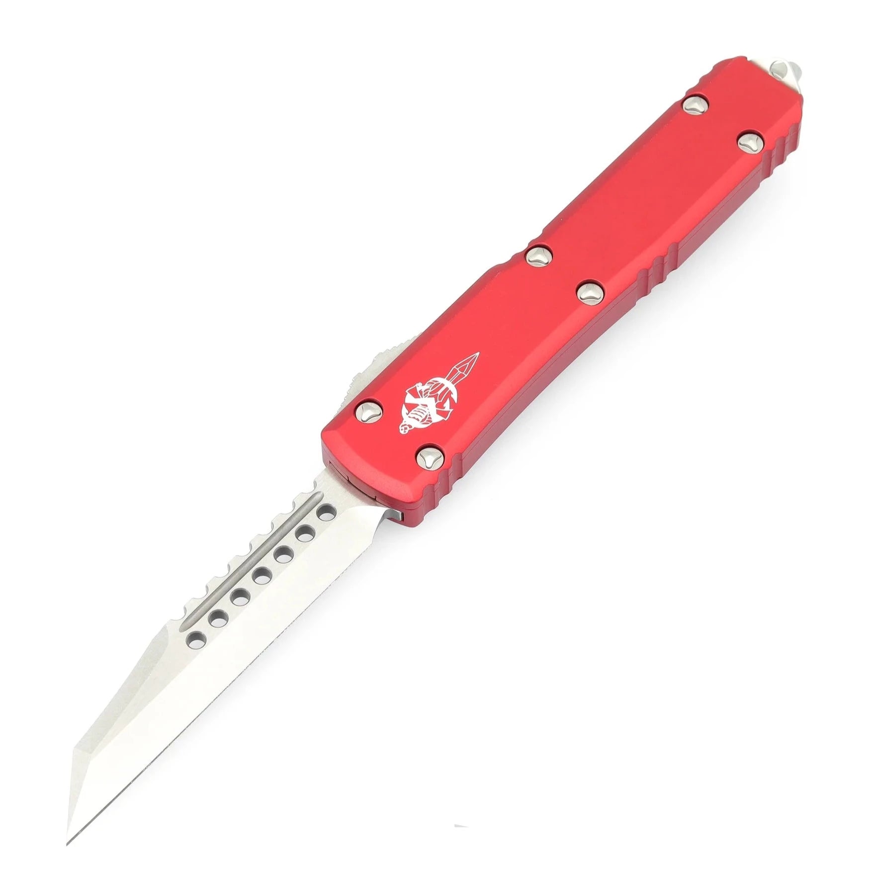 Microtech Ultratech Warhound Signature Series - Satin Blade - Red Chassis - 119W-10RDS
