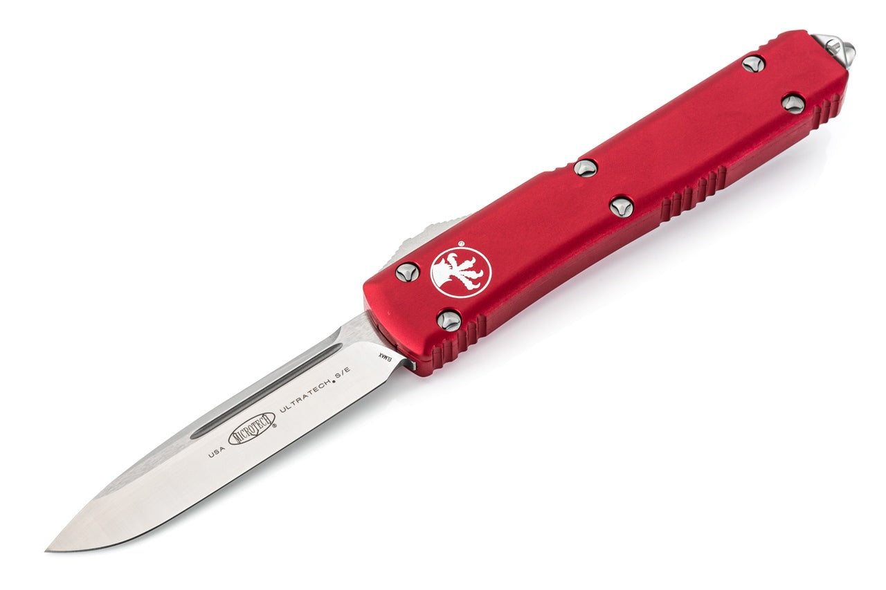 Microtech Ultratech - Single Edge - Satin Standard - Red - 121-4RD