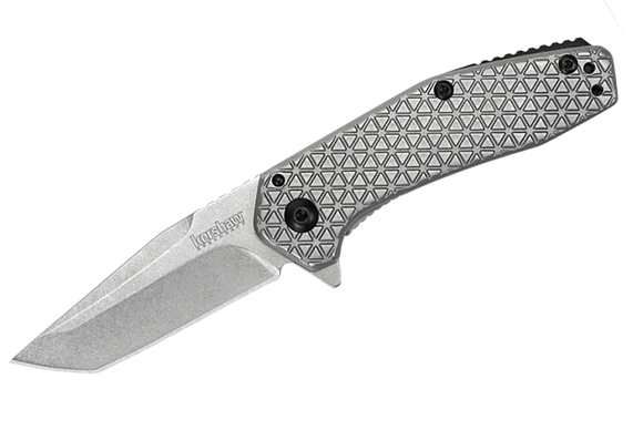 Kershaw Cathode - Stainless Handles - Stonewashed Tanto Blade - 1324
