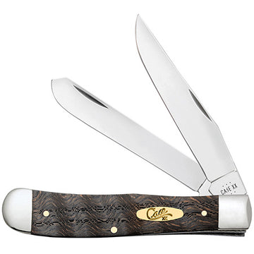 Case Trapper - Smooth Black Curly Oak Wood - 14000