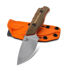 Benchmade Hidden Canyon Fixed Blade - Richlite/Orange G10 Handle - CPM-S90V - 15017-1