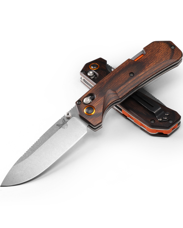 Benchmade Grizzly Creek - Wood Handle - AXIS Lock w/ Gut Hook - 15062