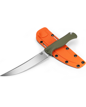 Benchmade Meatcrafter - OD Green Santoprene Handle - CPM-154 - Fixed Blade - 15500-4