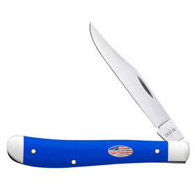 Case Slimline Trapper - Royal Blue Smooth Synthetic - Tru-Sharp Steel - 16403 - SNK/WTO - Home Office