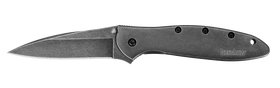 Kershaw Leek - Assisted Opening - Stainless Handle - Blackwash Finish - 1660BLKW