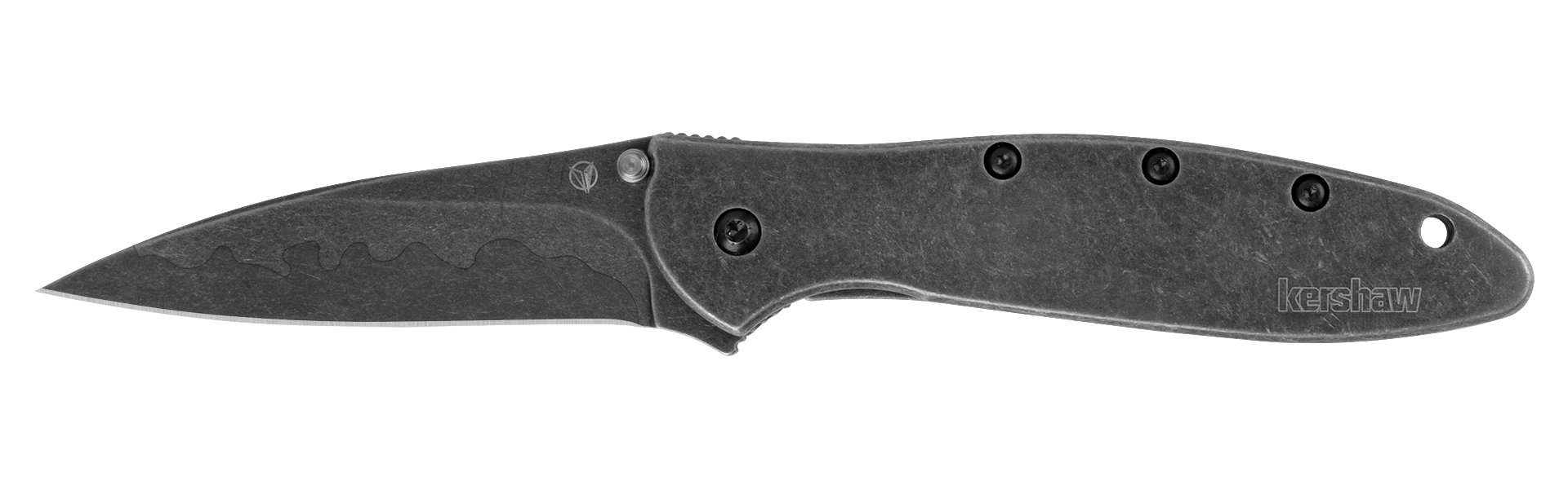 Kershaw Leek - Assisted Opening - Stainless Handle - Composite Blade - Blackwash Finish - 1660CBBW - CLOSEOUT