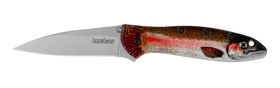 Kershaw Leek Trout - Assisted Opening - Painted Stainless Handle - 1660TROUT