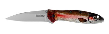 Kershaw Leek Trout - Assisted Opening - Painted Stainless Handle - 1660TROUT