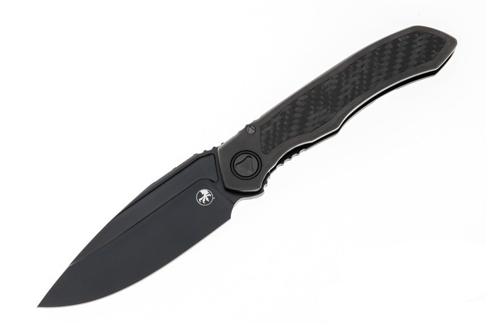 Microtech Anax - DLC Titanium - Carbon Fiber Inlay - DLC S/E Blade - 190C-1DLCTCFITI