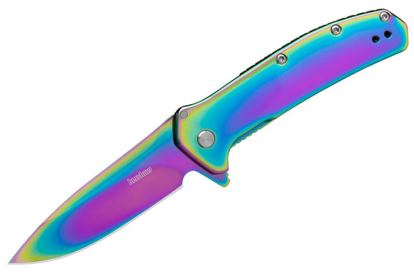 Kershaw Outcome - Rainbow Handle - 8Cr13MoV Blade - 2044RBW