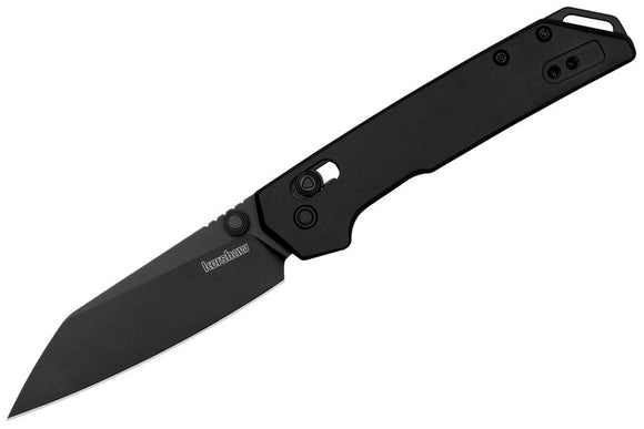 Kershaw Mini Iridium - Black Aluminum Handle - Reverse Tanto - Black Blade - 2051RBLK