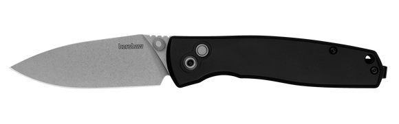 Kershaw Kindred - Button Lock - KVT Ball Bearings - D2 Steel - Black Aluminum Handle - 2053
