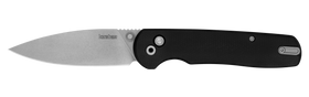 Kershaw Remnant- Button Lock - KVT Ball Bearings - D2 Steel - Black Linen Micarta Handle - 2054