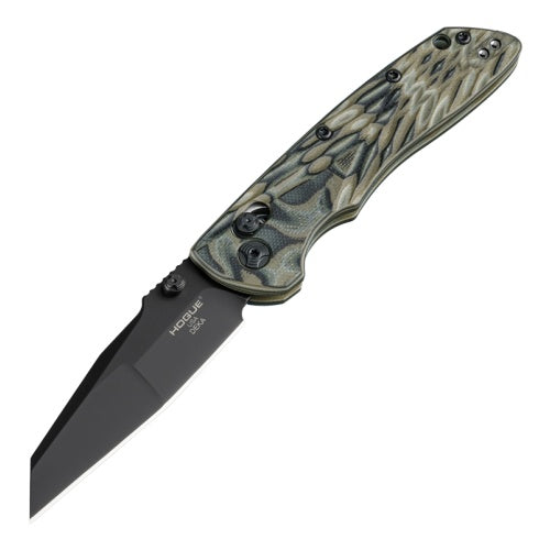 Hogue Knives Deka - ABLE Lock Folder - Black Finish Modified Wharncliffe Blade - G-Mascus Green G10 Frame - 24268