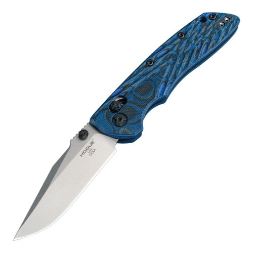 Hogue Knives Deka - ABLE Lock Folder - Satin Clip Point Blade - G-Mascus Blue Lava G10 Frame - 24273