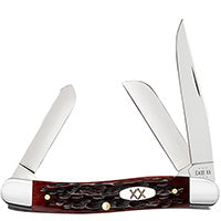 Case Medium Stockman - Peach Seed Jig Mahogany Bone - 25132